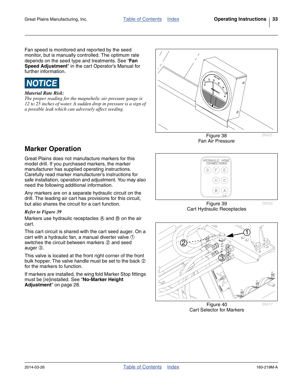Marker operation | Great Plains NTA3010 Operator Manual User Manual | Page 37 / 76