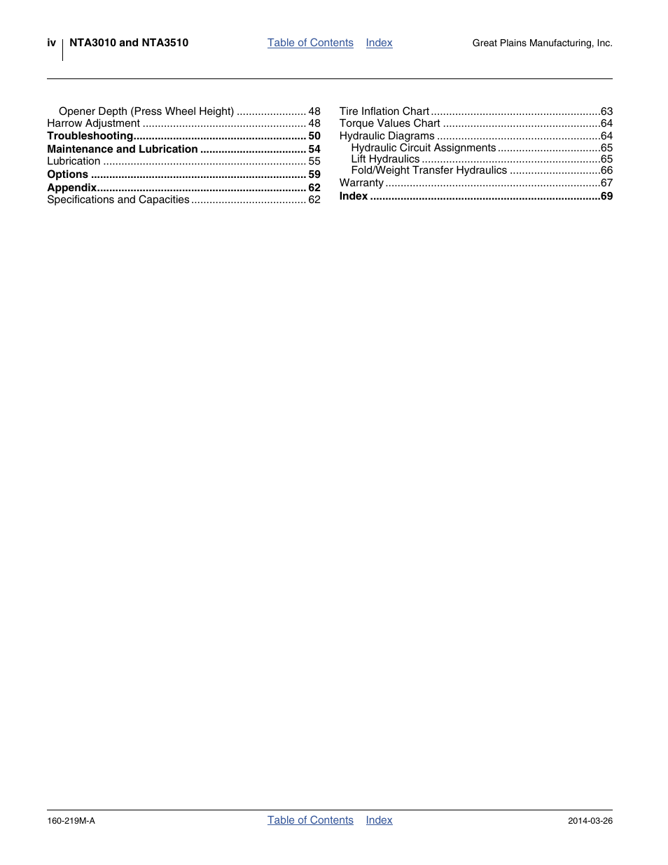 Great Plains NTA3010 Operator Manual User Manual | Page 4 / 76