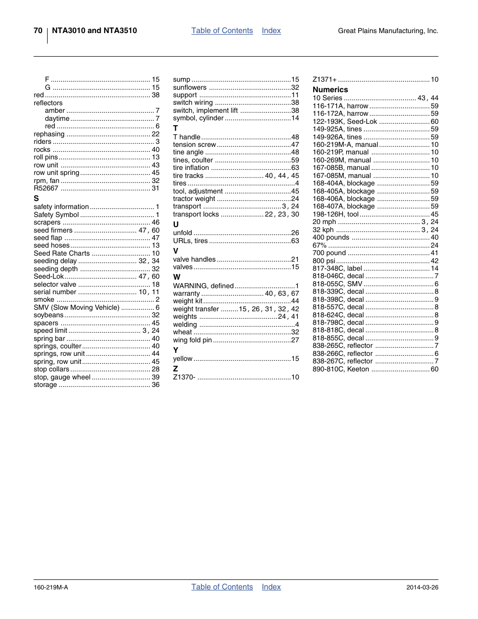 Great Plains NTA3010 Operator Manual User Manual | Page 74 / 76