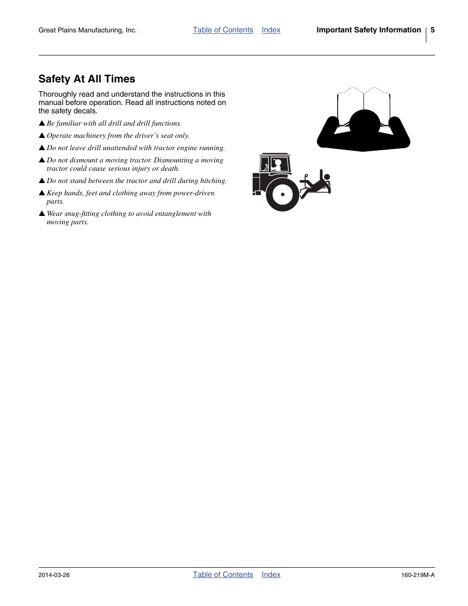 Safety at all times | Great Plains NTA3010 Operator Manual User Manual | Page 9 / 76