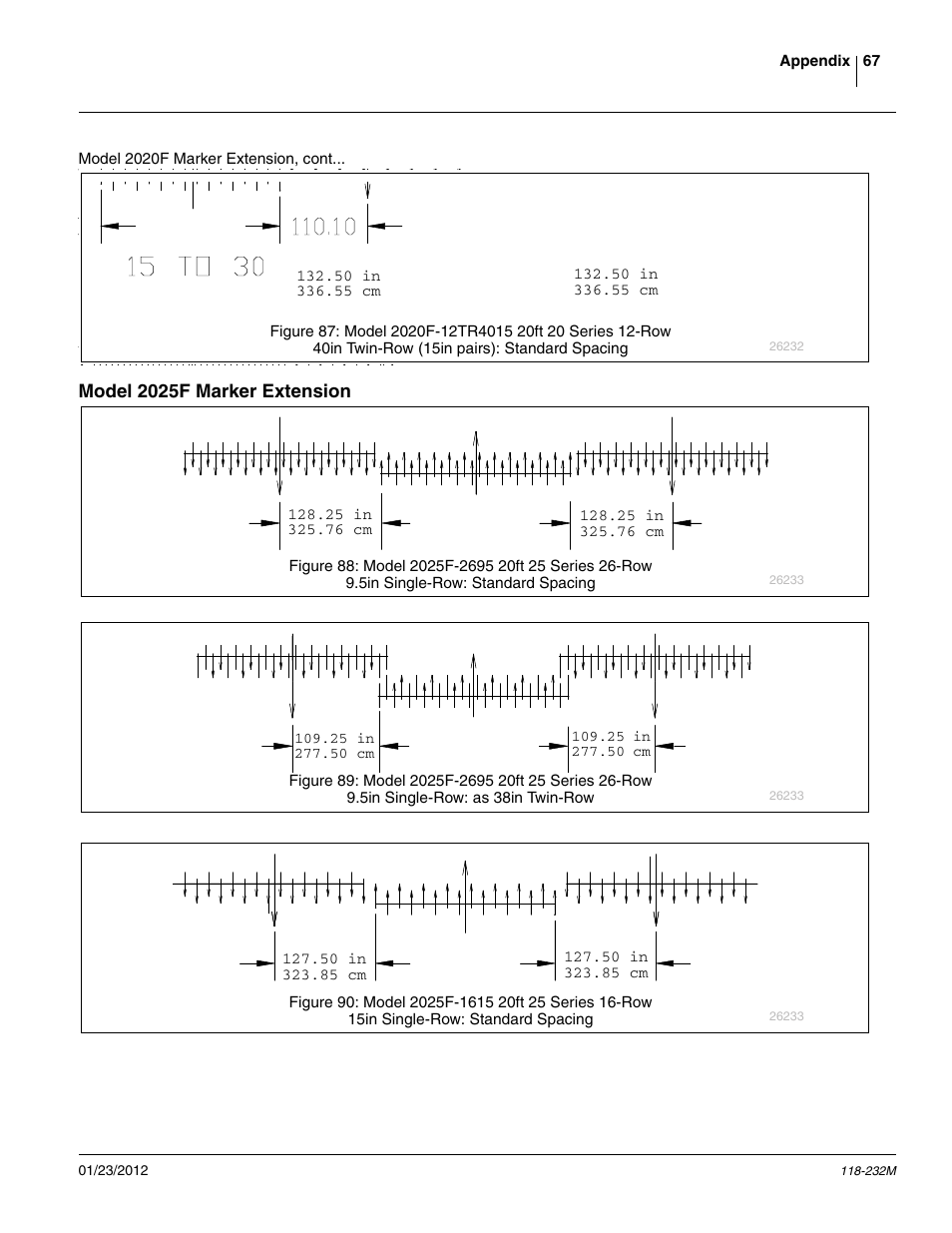 Model 2025f marker extension, 15 to 30, 5 to tr38 | Great Plains 2525F Operator Manual User Manual | Page 71 / 88