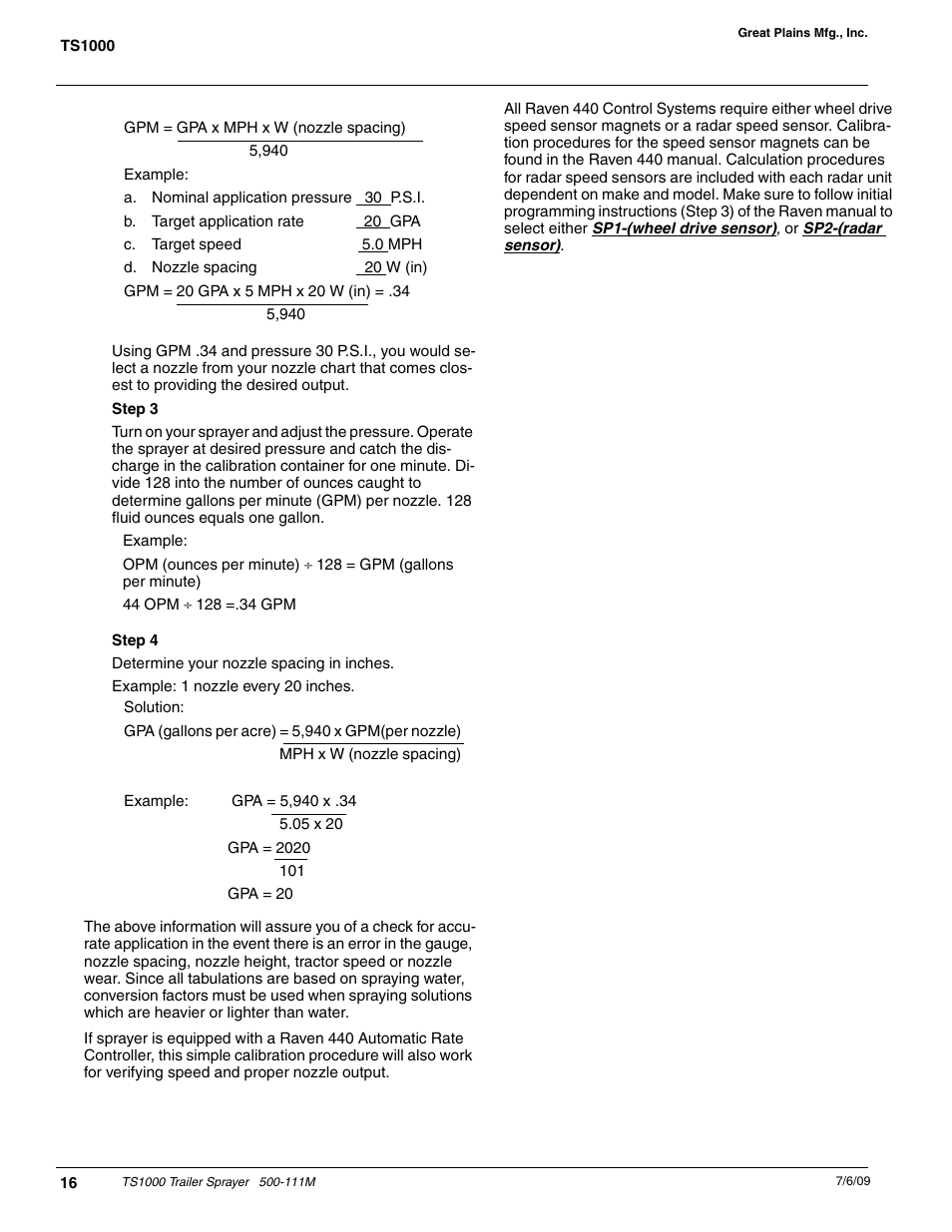 Great Plains TS1000 Trailer Sprayer Operator Manual User Manual | Page 18 / 39