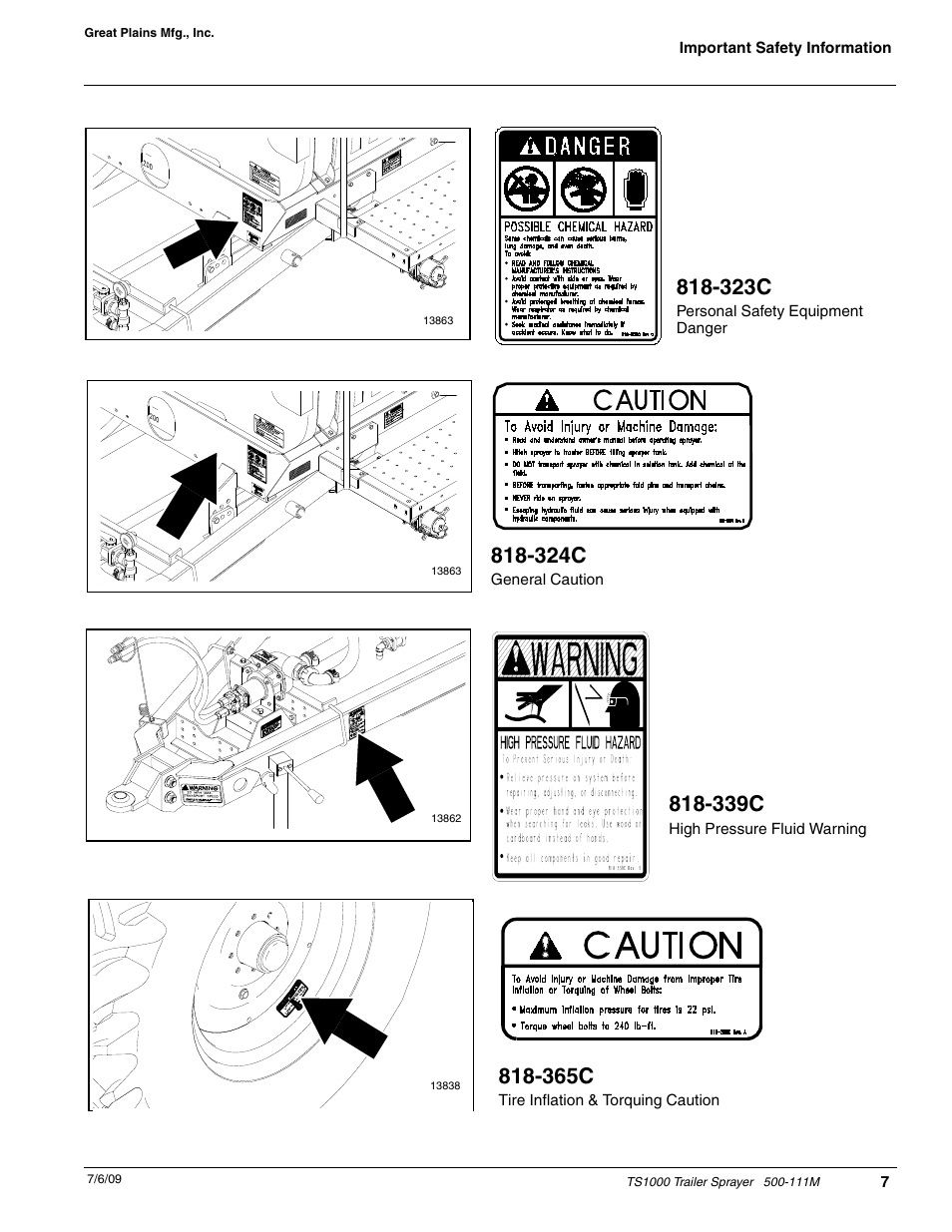 365c, 339c, 324c | 323c | Great Plains TS1000 Trailer Sprayer Operator Manual User Manual | Page 9 / 39