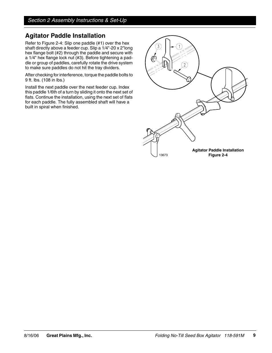 Agitator paddle installation | Great Plains 2520 Operator Manual User Manual | Page 11 / 20