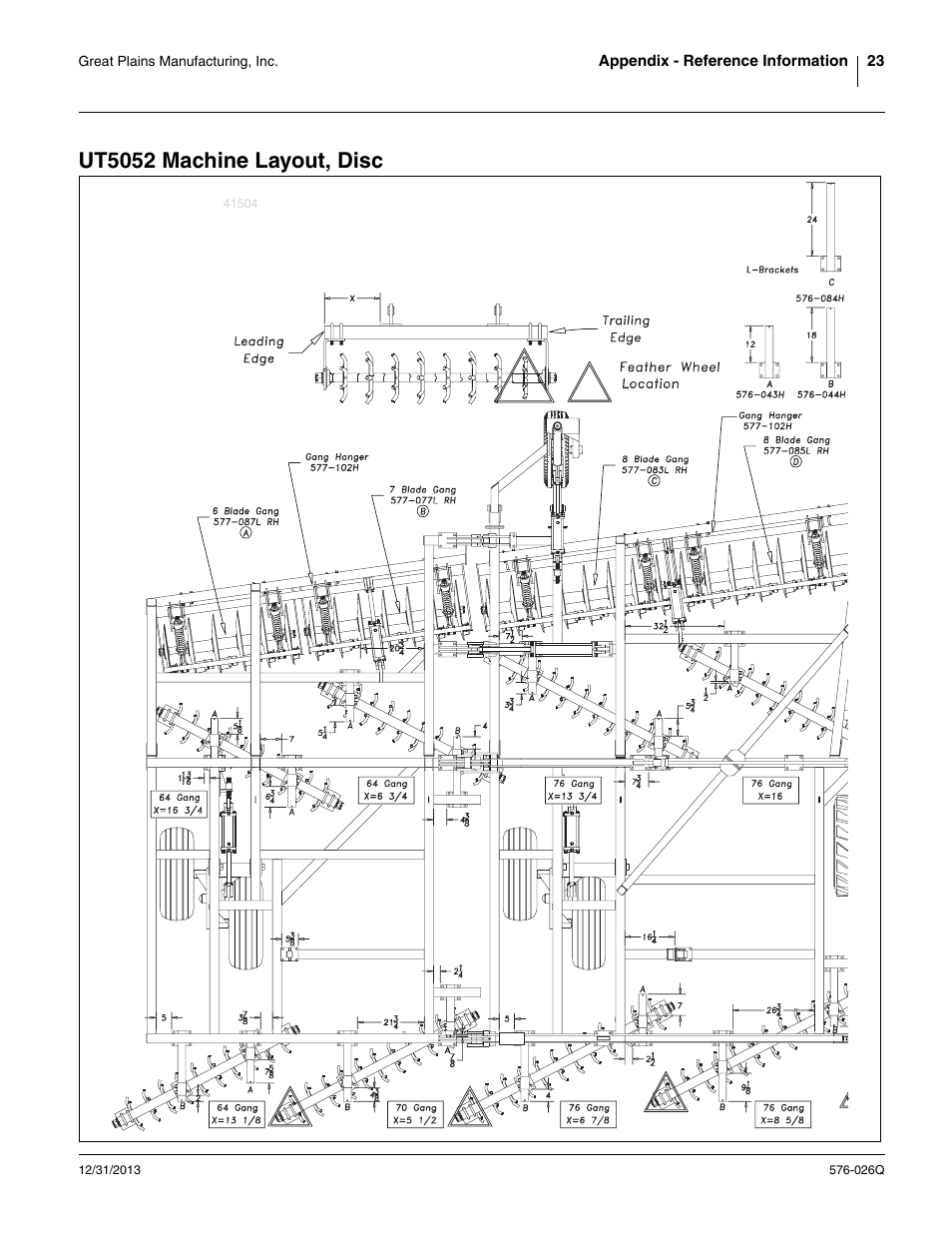 Ut5052 machine layout, disc | Great Plains UT5052 Predelivery Manual User Manual | Page 27 / 48