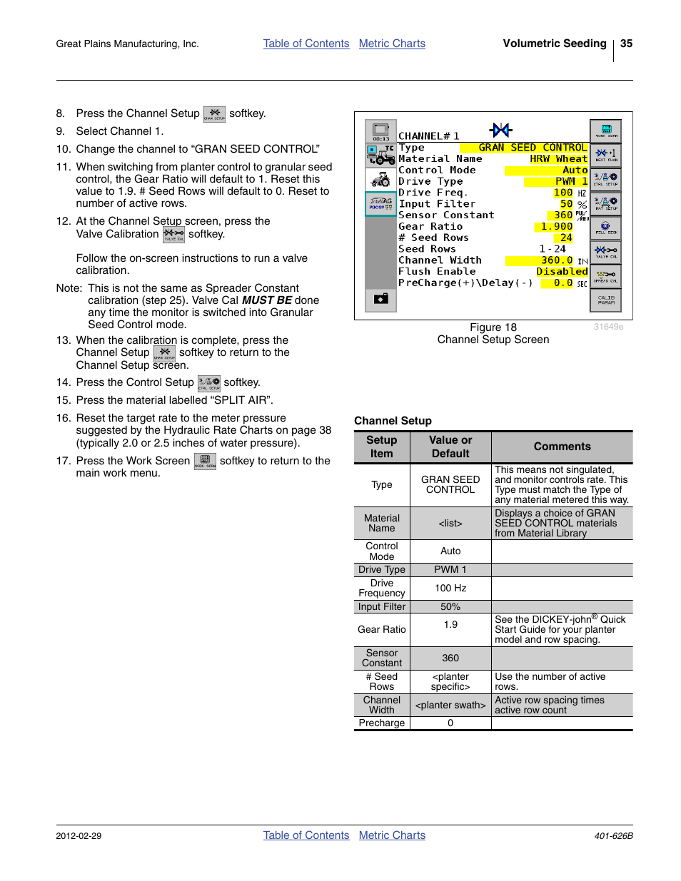 Great Plains YP2425A Material Rate User Manual | Page 37 / 70