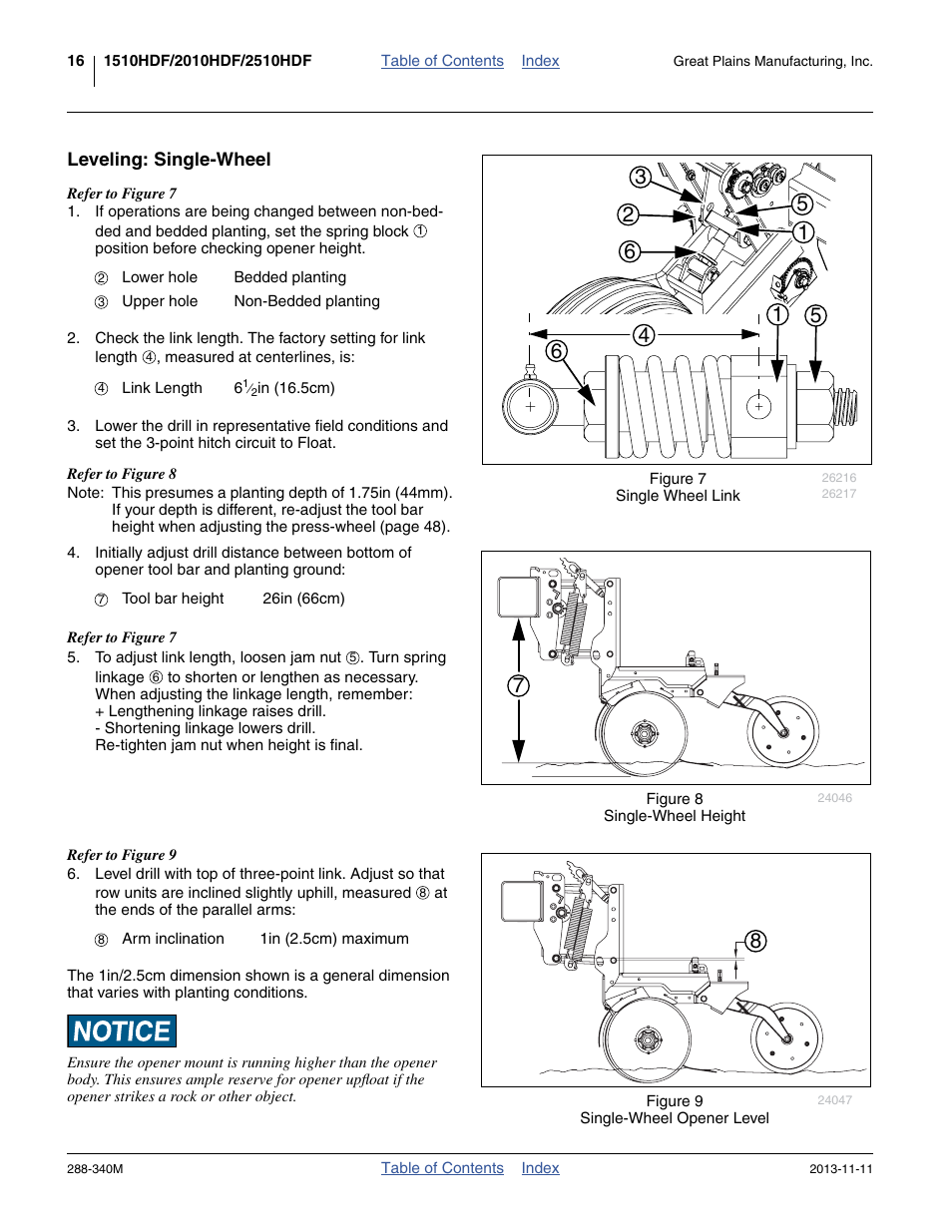 Leveling: single-wheel | Great Plains 2510HDF Operator Manual User Manual | Page 20 / 82