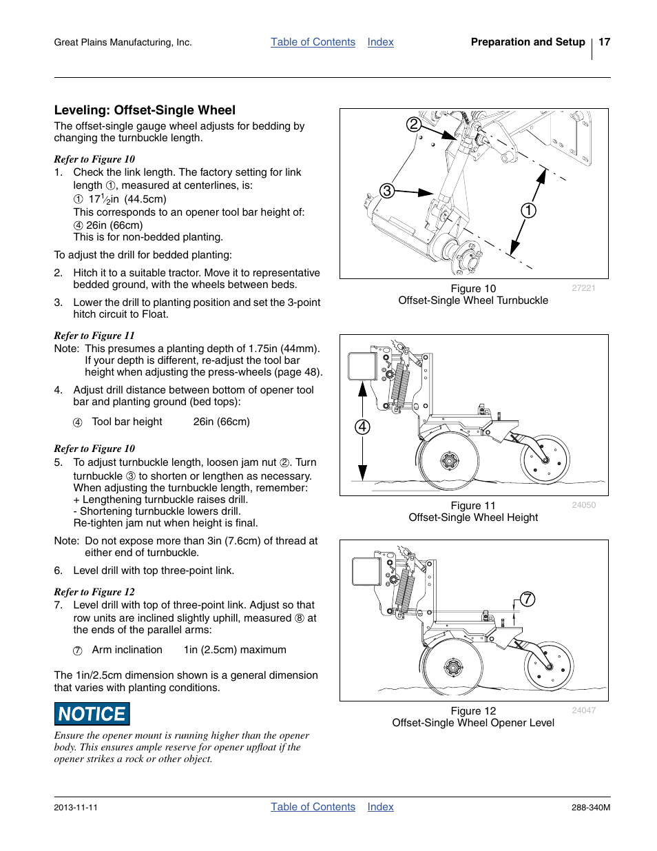 Leveling: offset-single wheel | Great Plains 2510HDF Operator Manual User Manual | Page 21 / 82