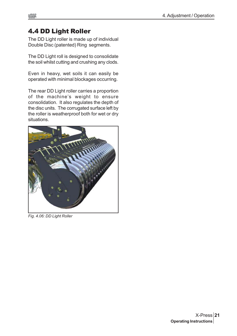 4 dd light roller | Great Plains P13349 User Manual | Page 21 / 34