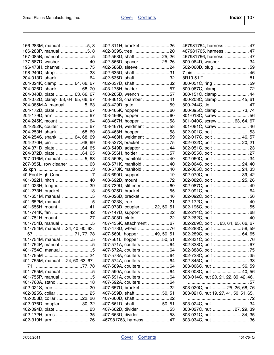 Great Plains YP625PD Predelivery Manual User Manual | Page 111 / 114