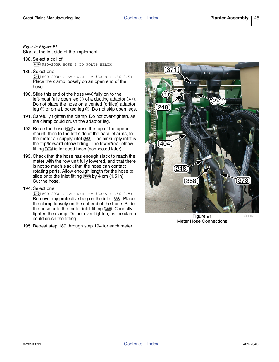 Great Plains YP625PD Predelivery Manual User Manual | Page 49 / 114