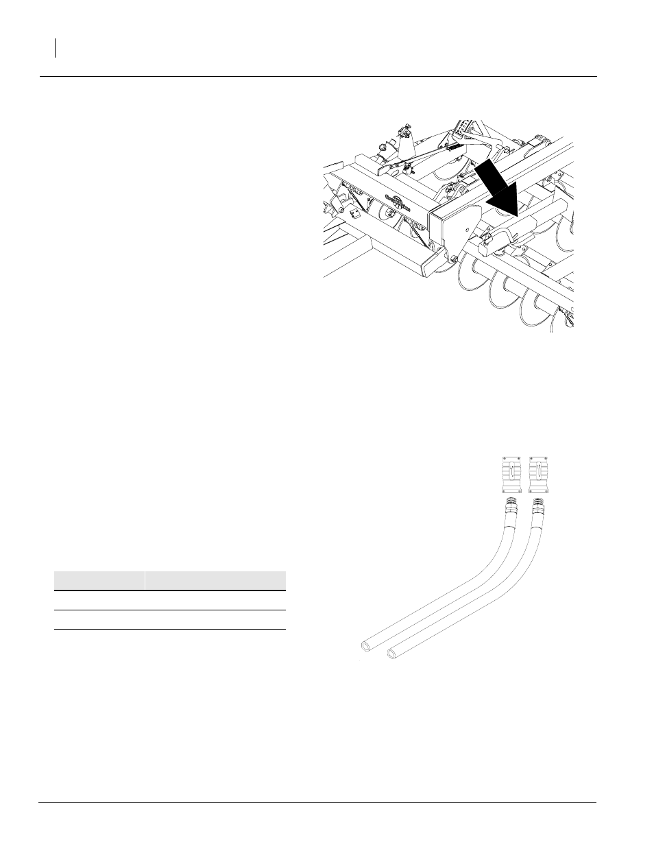 Hitching to tractor, Hydraulic hose hookup | Great Plains Max Cover Verti-Till Ripper Operator Manual User Manual | Page 16 / 42
