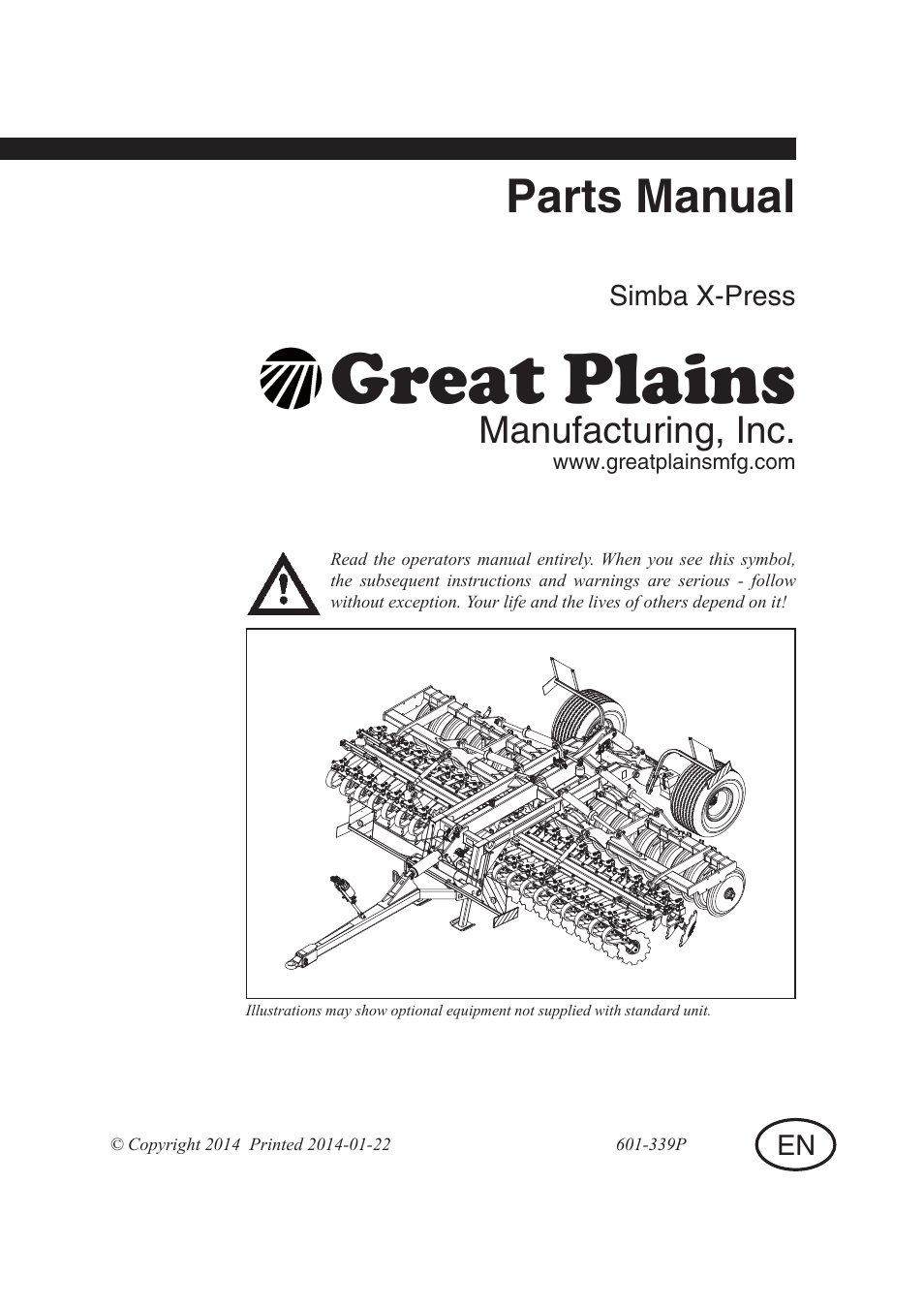 Great Plains X-Press Parts Manual User Manual | 76 pages
