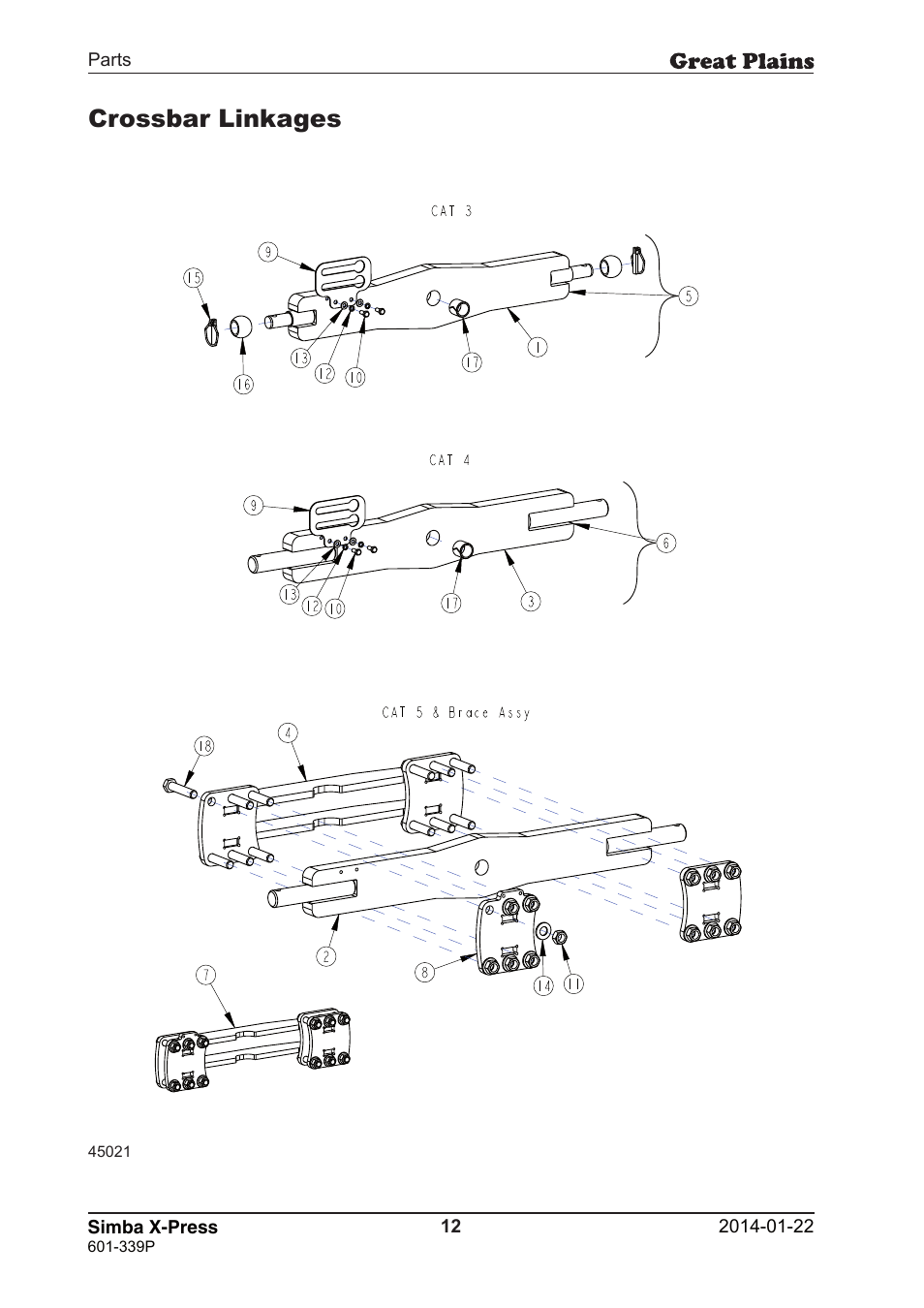 Crossbar linkages | Great Plains X-Press Parts Manual User Manual | Page 12 / 76