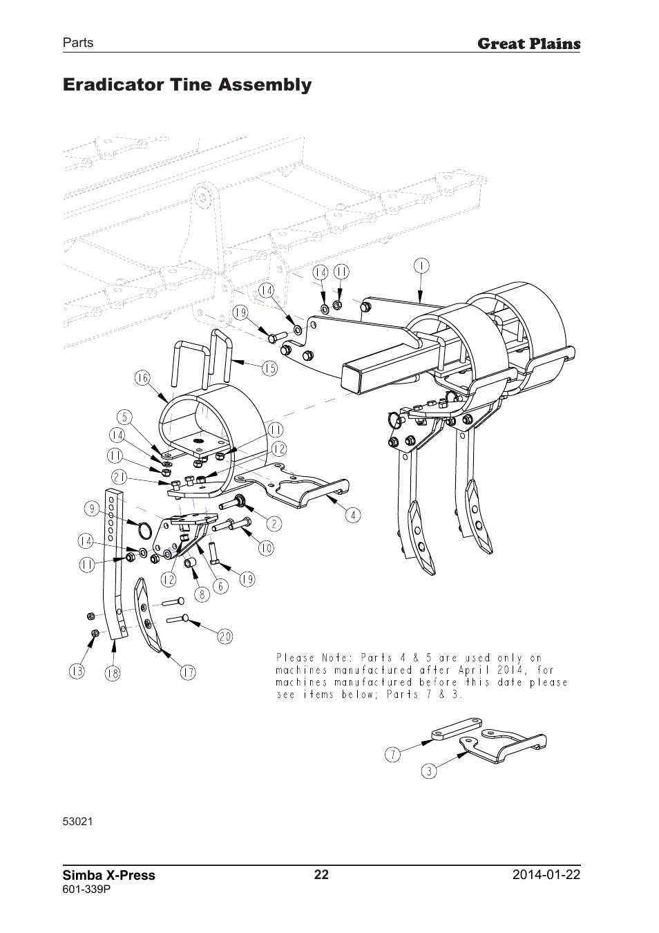 Eradicator tine assembly | Great Plains X-Press Parts Manual User Manual | Page 22 / 76