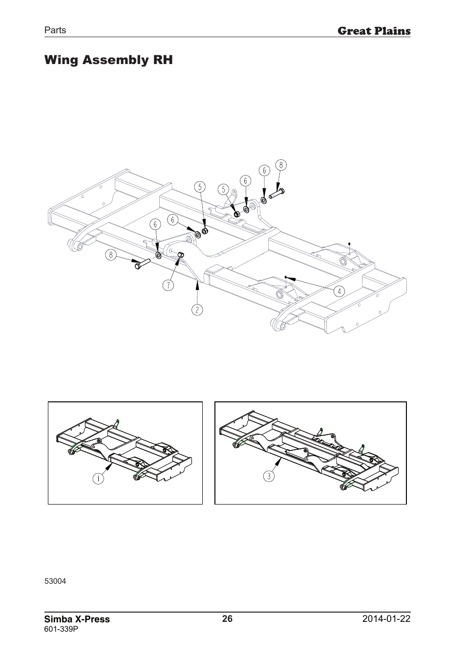 Wing assembly rh | Great Plains X-Press Parts Manual User Manual | Page 26 / 76