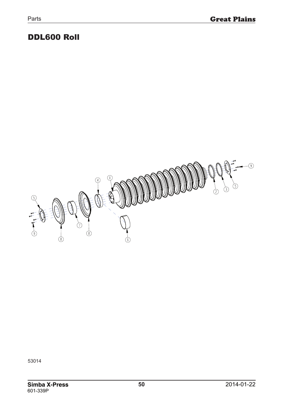 Ddl600 roll | Great Plains X-Press Parts Manual User Manual | Page 50 / 76