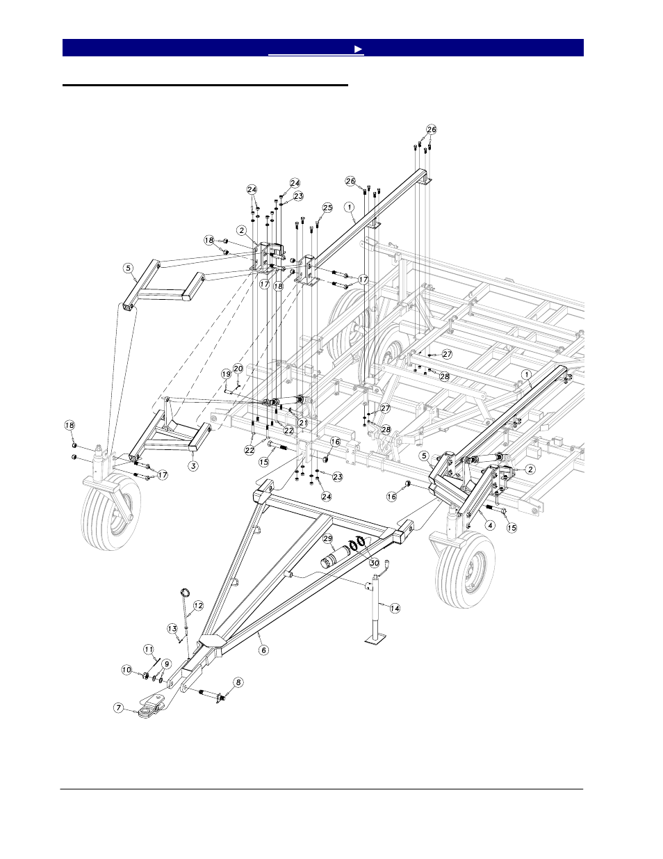 Center caster wheel linkage assembly, Center caster wheel linkage assembly -5, 5 center caster wheel linkage assembly | Great Plains 7344 Series VII Field Cultivator-Floating Hitch Parts Manual User Manual | Page 10 / 75