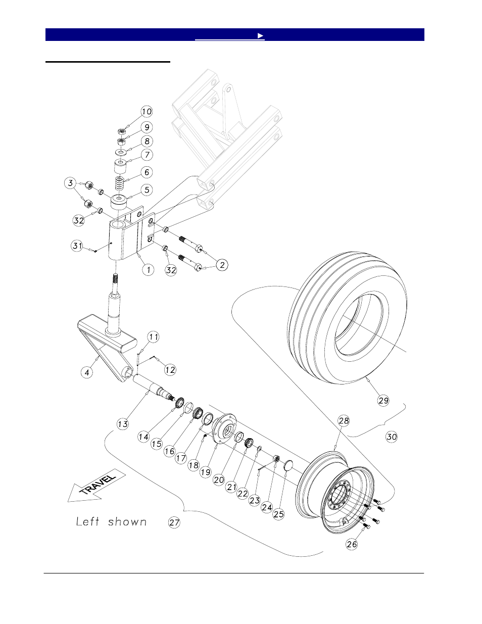 Caster wheel assembly, Caster wheel assembly -7 | Great Plains 7344 Series VII Field Cultivator-Floating Hitch Parts Manual User Manual | Page 26 / 75