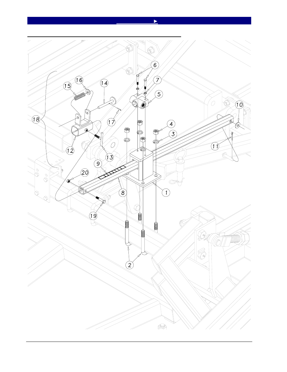 Section 4: hydraulics, Hydraulic depth control assembly (s/n 1225cc-), Section 4 hydraulics -1 | Hydraulic depth control assembly (s/n1225cc-) -1 | Great Plains 7344 Series VII Field Cultivator-Floating Hitch Parts Manual User Manual | Page 28 / 75