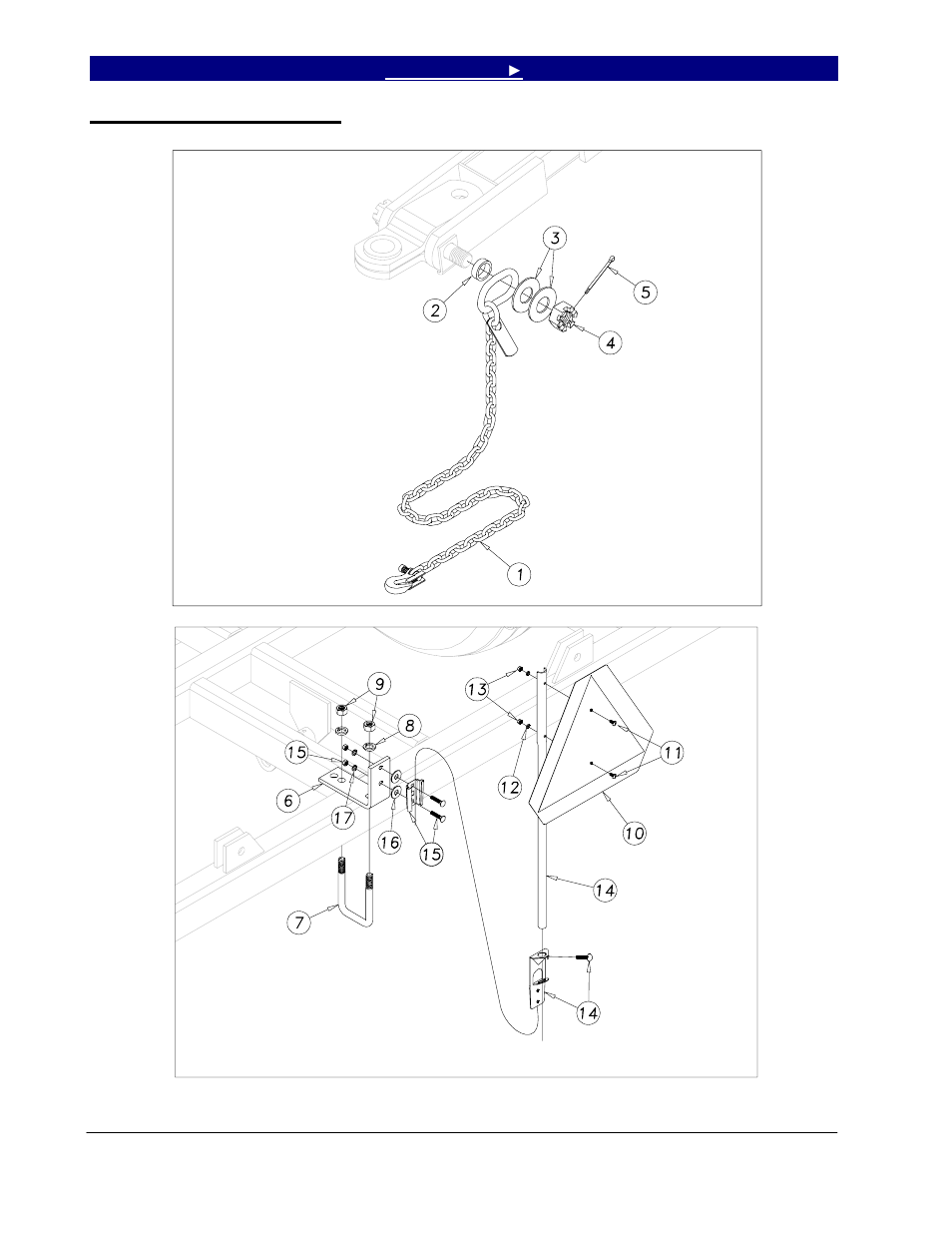 Section 6: safety, Safety assembly details, Section 6 safety -1 | Safety assembly details -1 | Great Plains 7344 Series VII Field Cultivator-Floating Hitch Parts Manual User Manual | Page 44 / 75