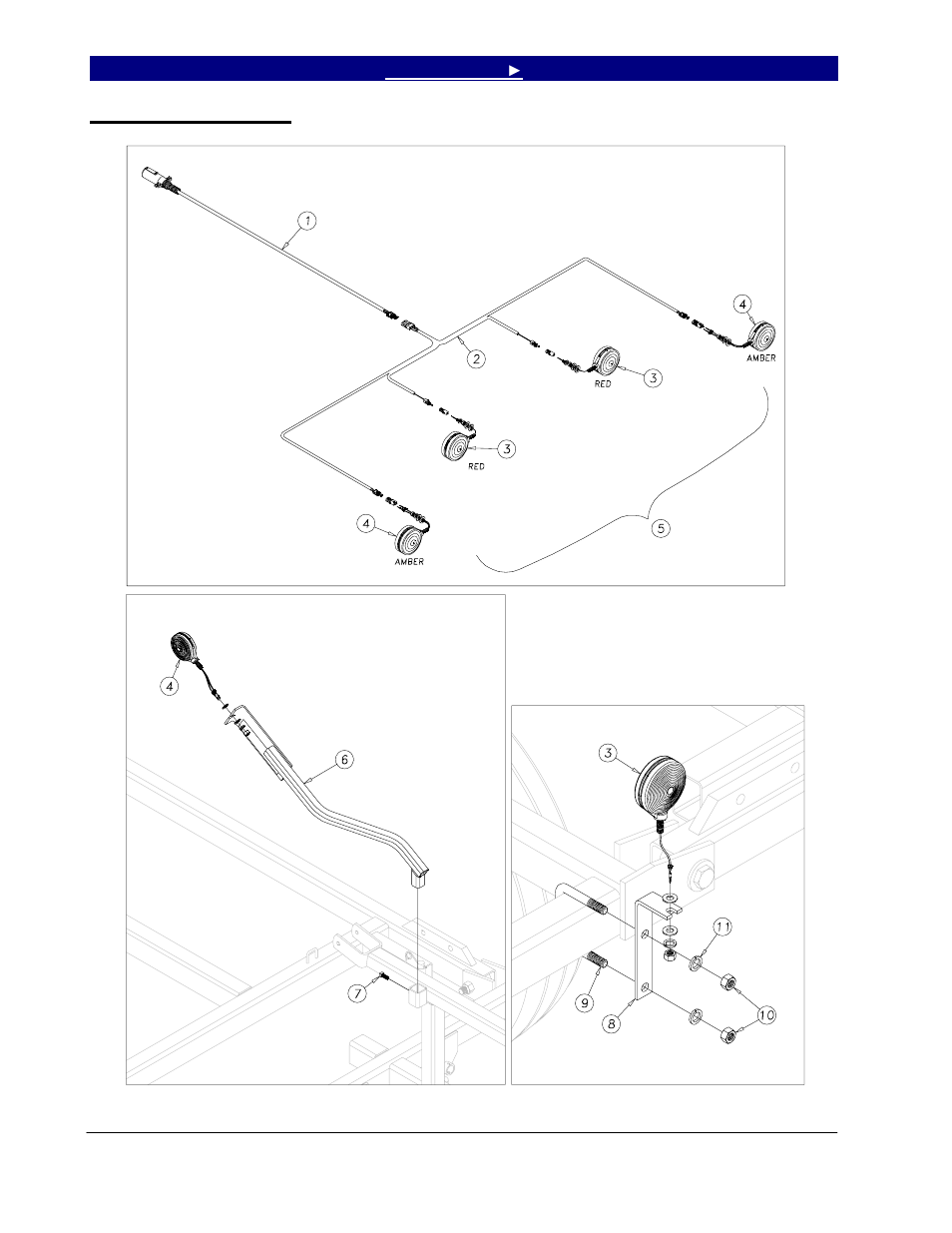 Safety light details, Safety light details -3 | Great Plains 7344 Series VII Field Cultivator-Floating Hitch Parts Manual User Manual | Page 46 / 75
