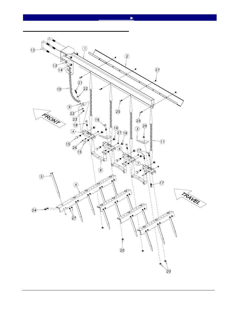 S4t spike drag high residue assembly, S4t spike drag high residue assembly -5 | Great Plains 7344 Series VII Field Cultivator-Floating Hitch Parts Manual User Manual | Page 58 / 75