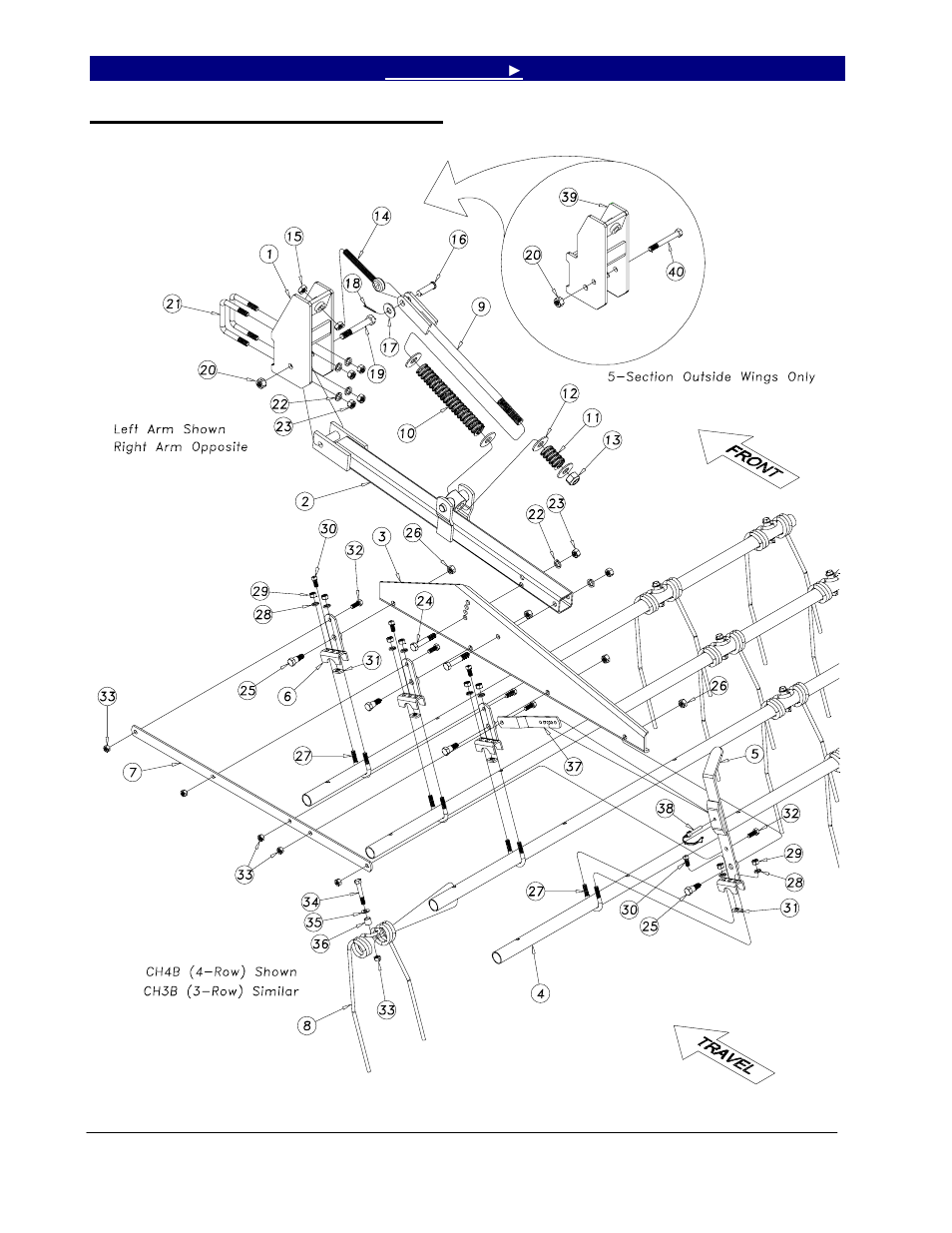 Ch3b & ch4b coil tine assembly, Ch3b & ch4b coil tine assembly -11 | Great Plains 7344 Series VII Field Cultivator-Floating Hitch Parts Manual User Manual | Page 64 / 75