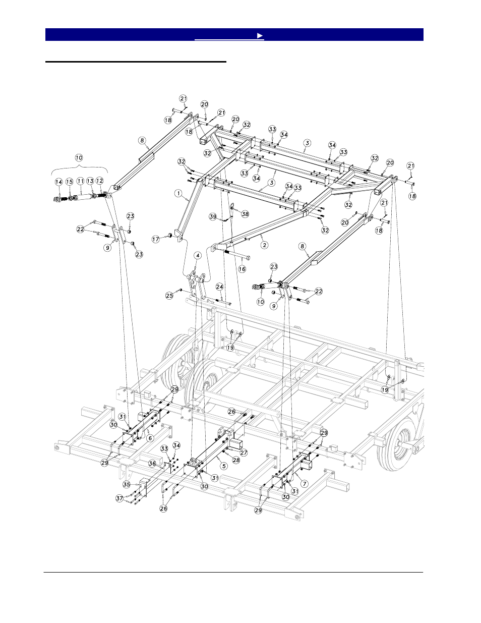 Floating hitch level bar assembly, Floating hitch level bar assembly -3 | Great Plains 7344 Series VII Field Cultivator-Floating Hitch Parts Manual User Manual | Page 8 / 75