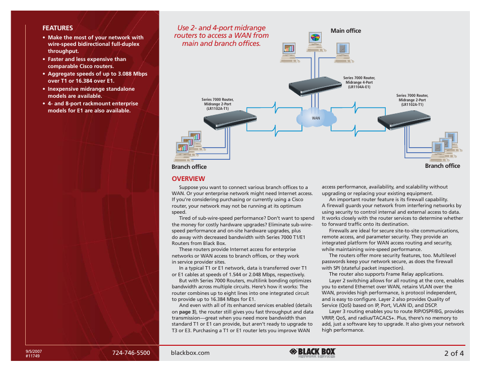 Black Box 7000 T1/E1 User Manual | Page 2 / 4