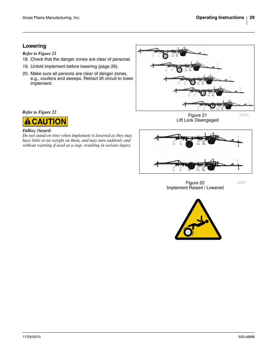 Lowering | Great Plains DVN8324 Operator Manual User Manual | Page 33 / 78