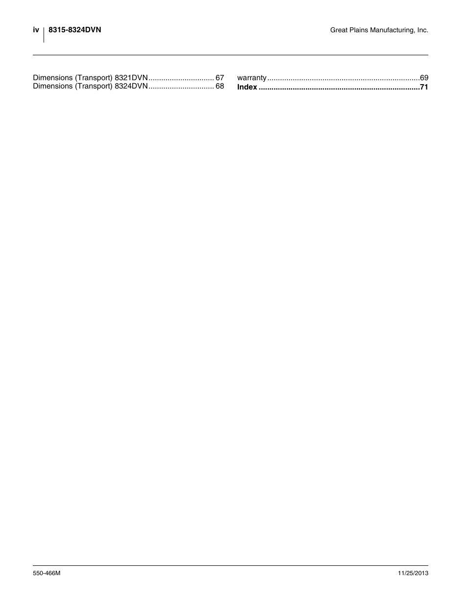 Great Plains DVN8324 Operator Manual User Manual | Page 4 / 78