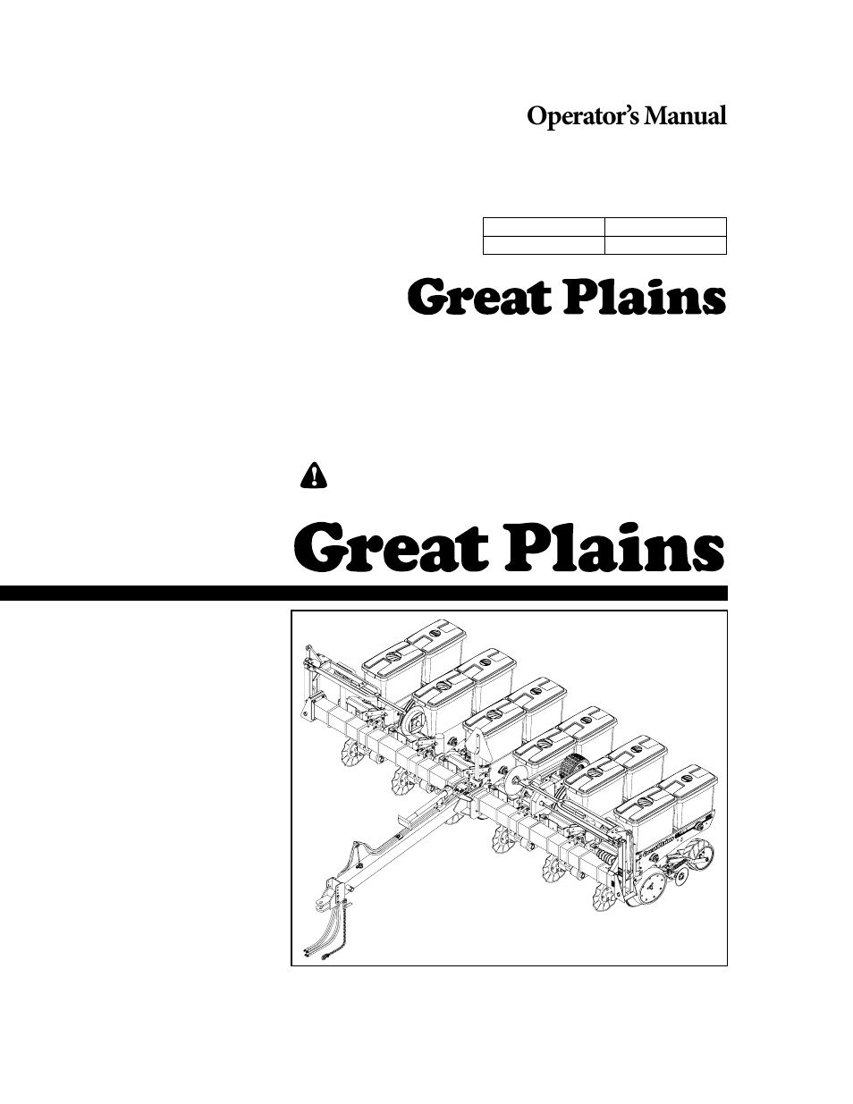 Great Plains PT8030 V1015 Operator Manual User Manual | 59 pages