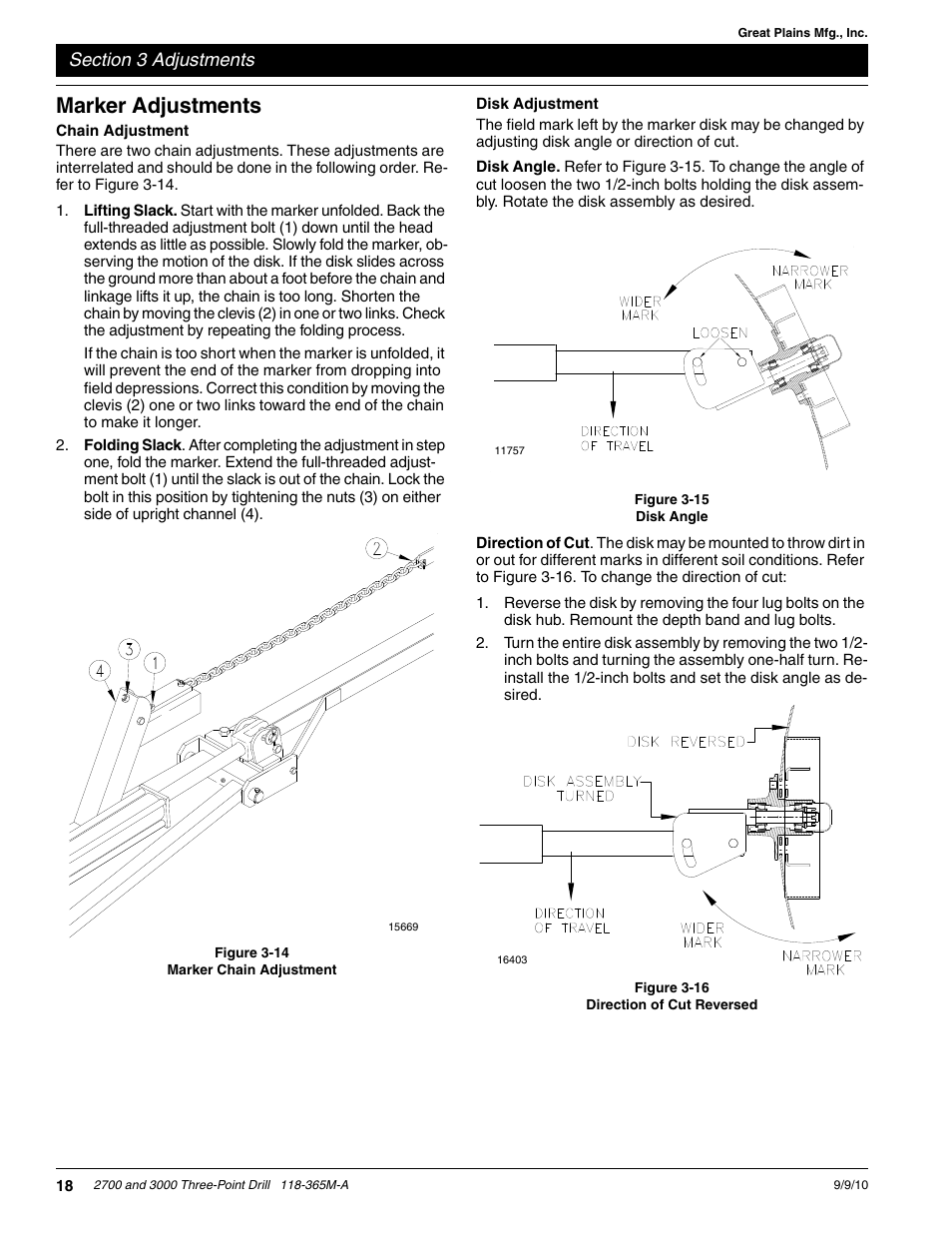 Marker adjustments | Great Plains 3000 Operator Manual User Manual | Page 20 / 33