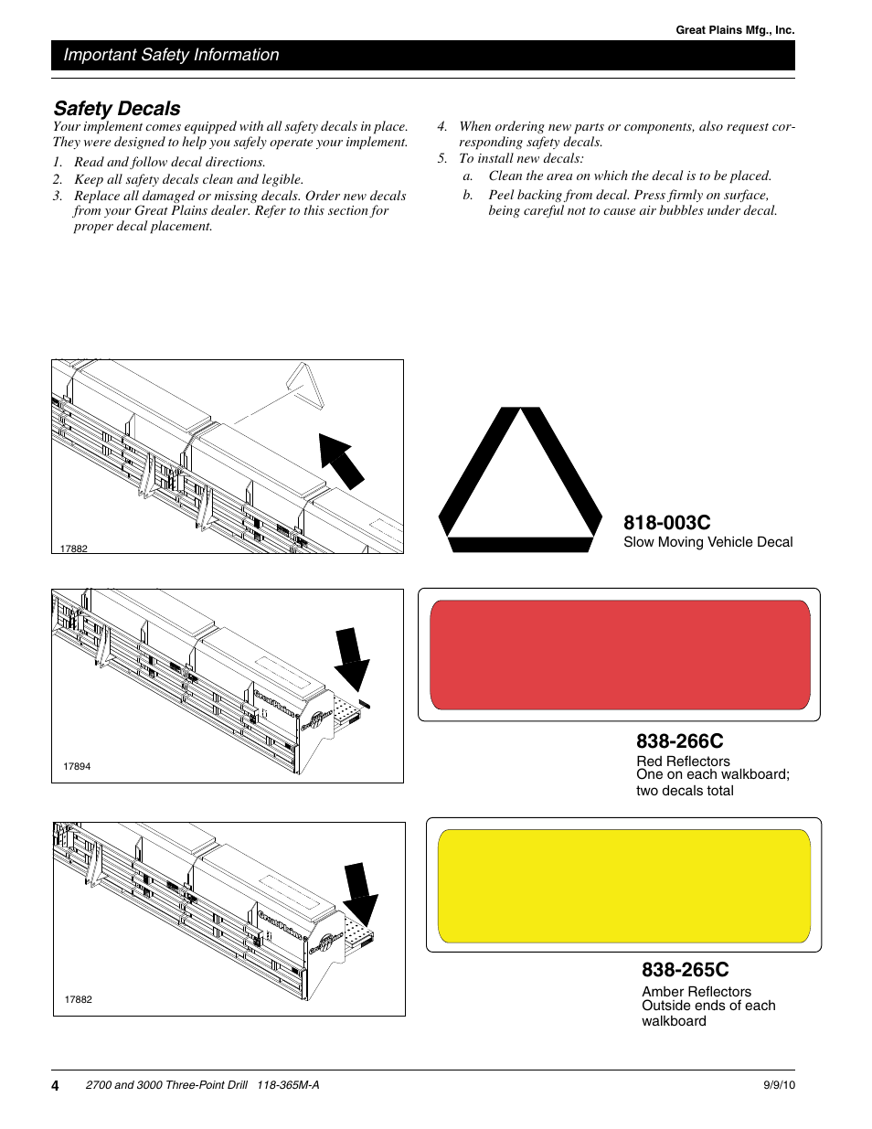 266c, 003c, 265c | Safety decals | Great Plains 3000 Operator Manual User Manual | Page 6 / 33
