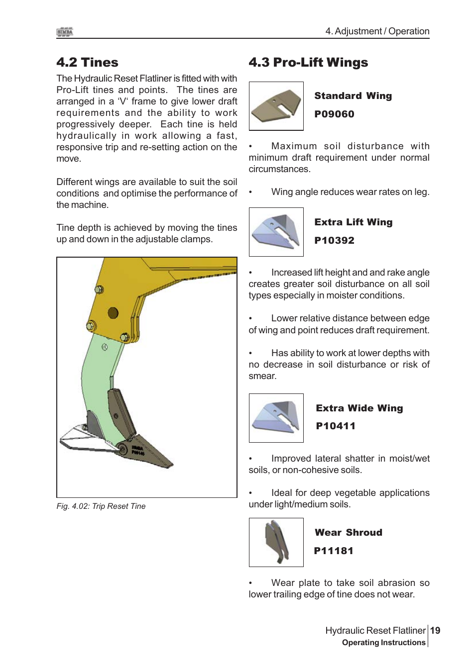 2 tines, 3 pro-lift wings | Great Plains P16229 Serial No 18007975 2008 User Manual | Page 19 / 30