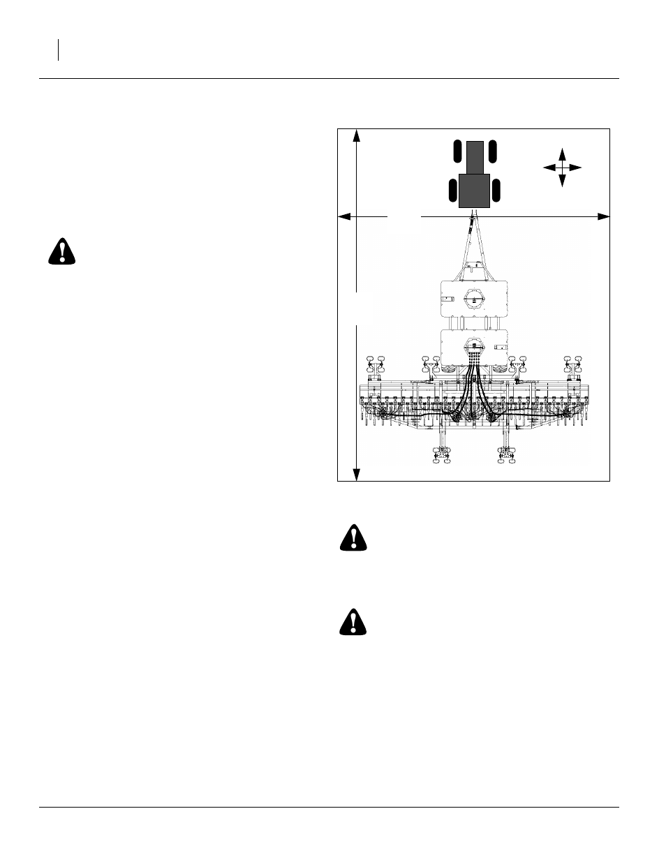 Assembly area, Locate parts, Unload truck | Assembly area locate parts unload truck, Caution, Danger, Warning | Great Plains NTA3010 Predelivery Manual User Manual | Page 12 / 44