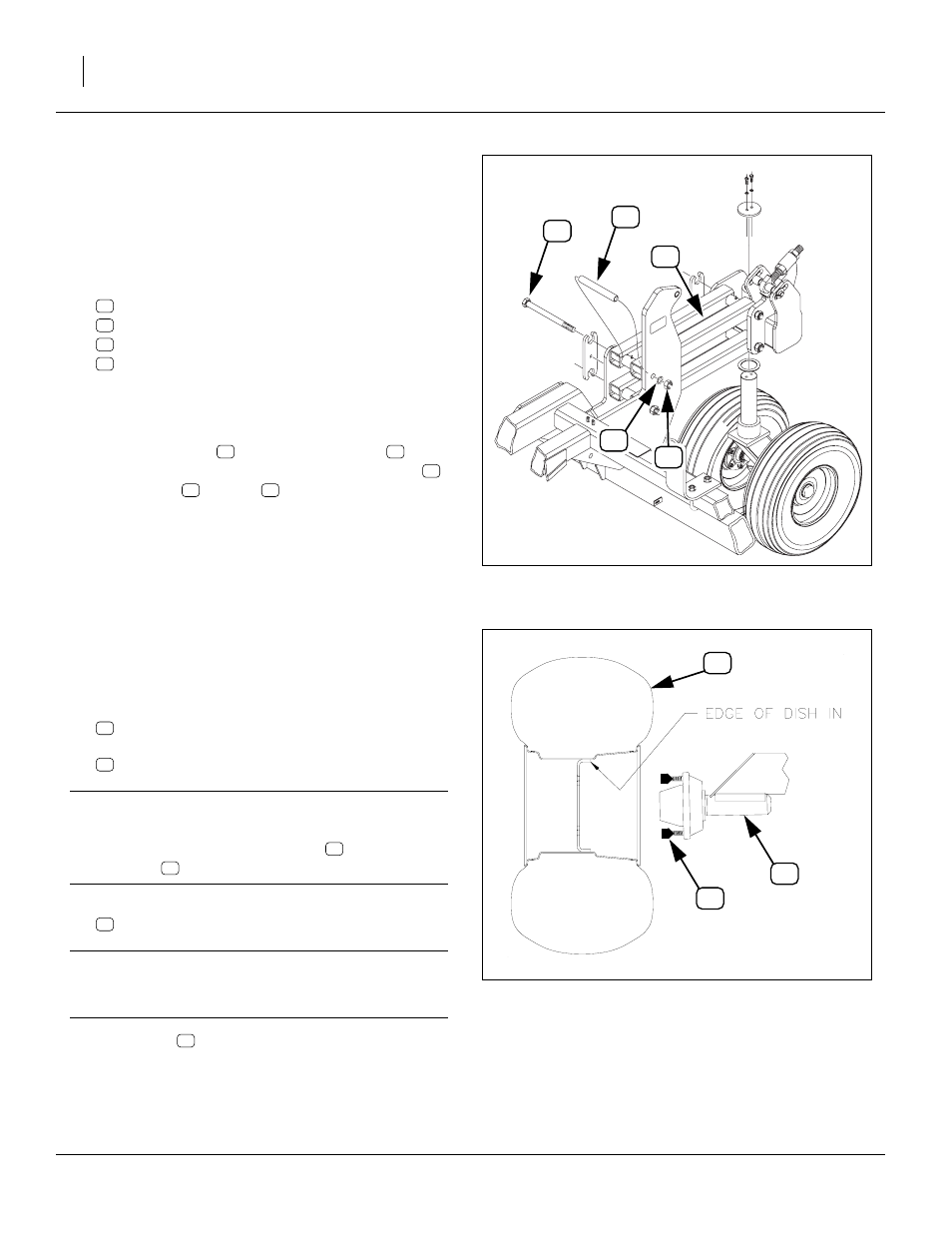 Assemble lift-assist-wheel arms, Un-stow arms, Mount wheels on casters | Un-stow arms mount wheels on casters | Great Plains NTA3010 Predelivery Manual User Manual | Page 16 / 44
