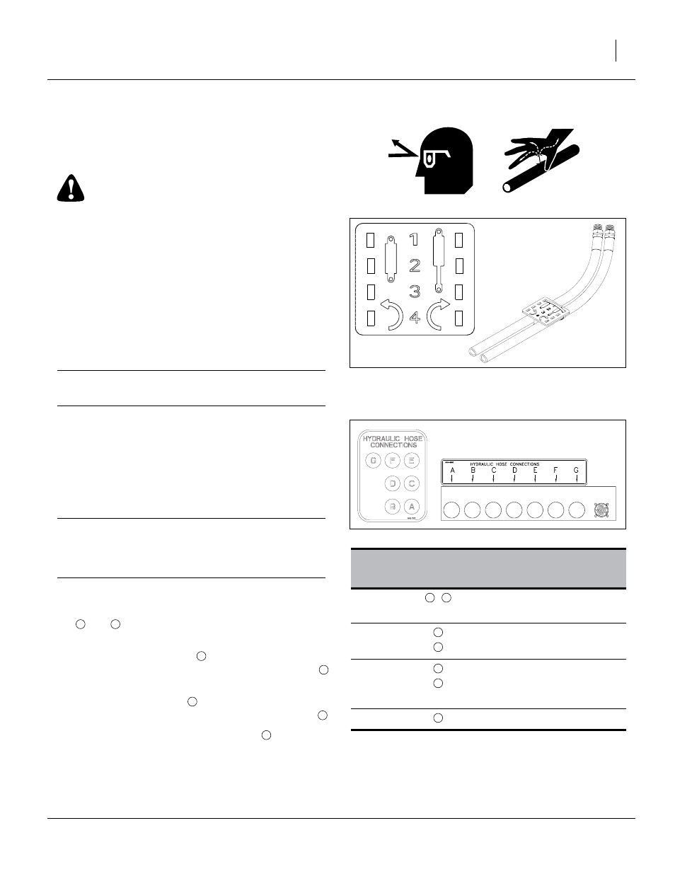 Make hydraulic connections, Warning | Great Plains NTA3010 Predelivery Manual User Manual | Page 23 / 44