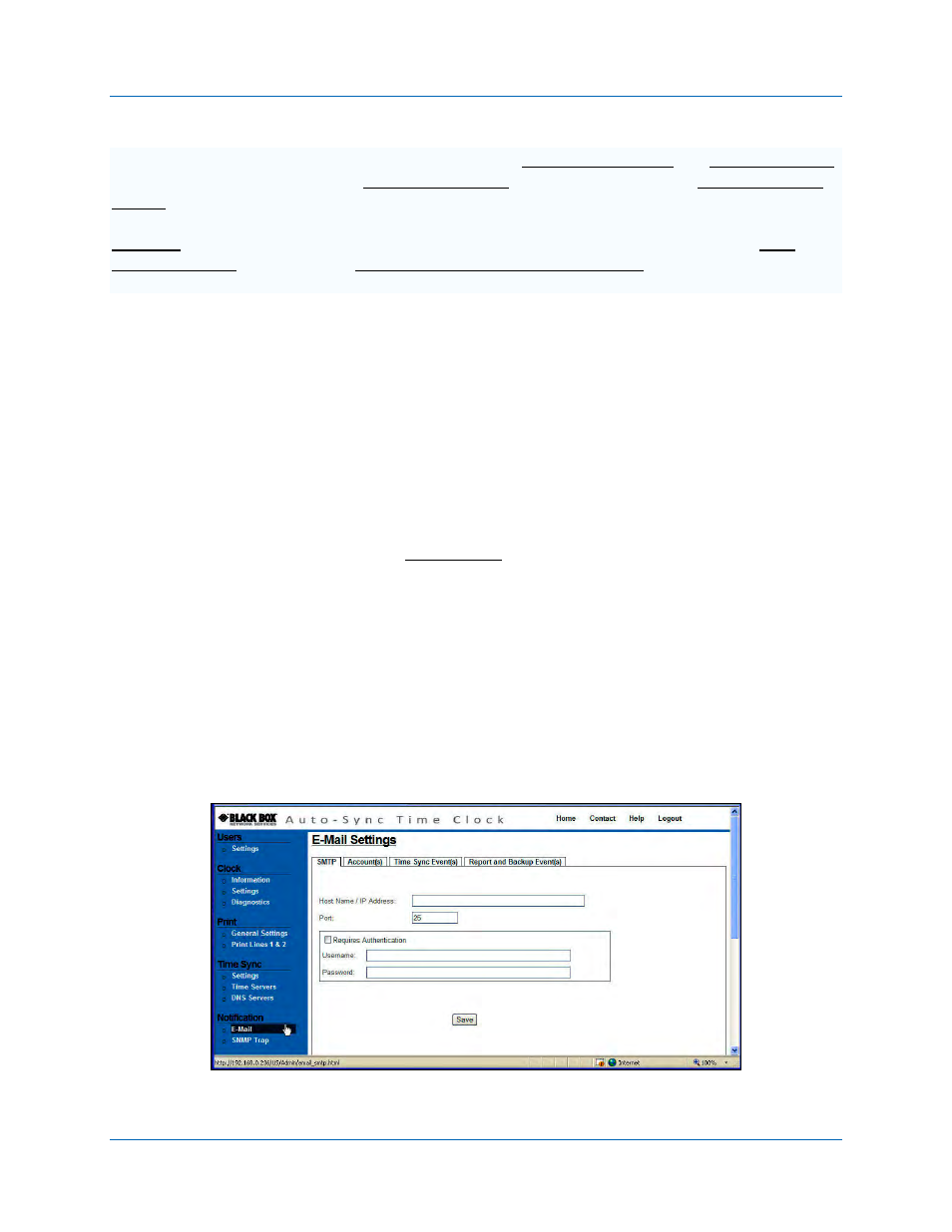 Auto-sync time clock | Black Box ASTCKEY User Manual | Page 50 / 110