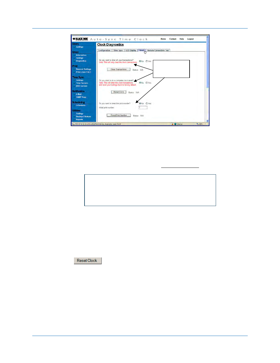 Auto-sync time clock | Black Box ASTCKEY User Manual | Page 86 / 110