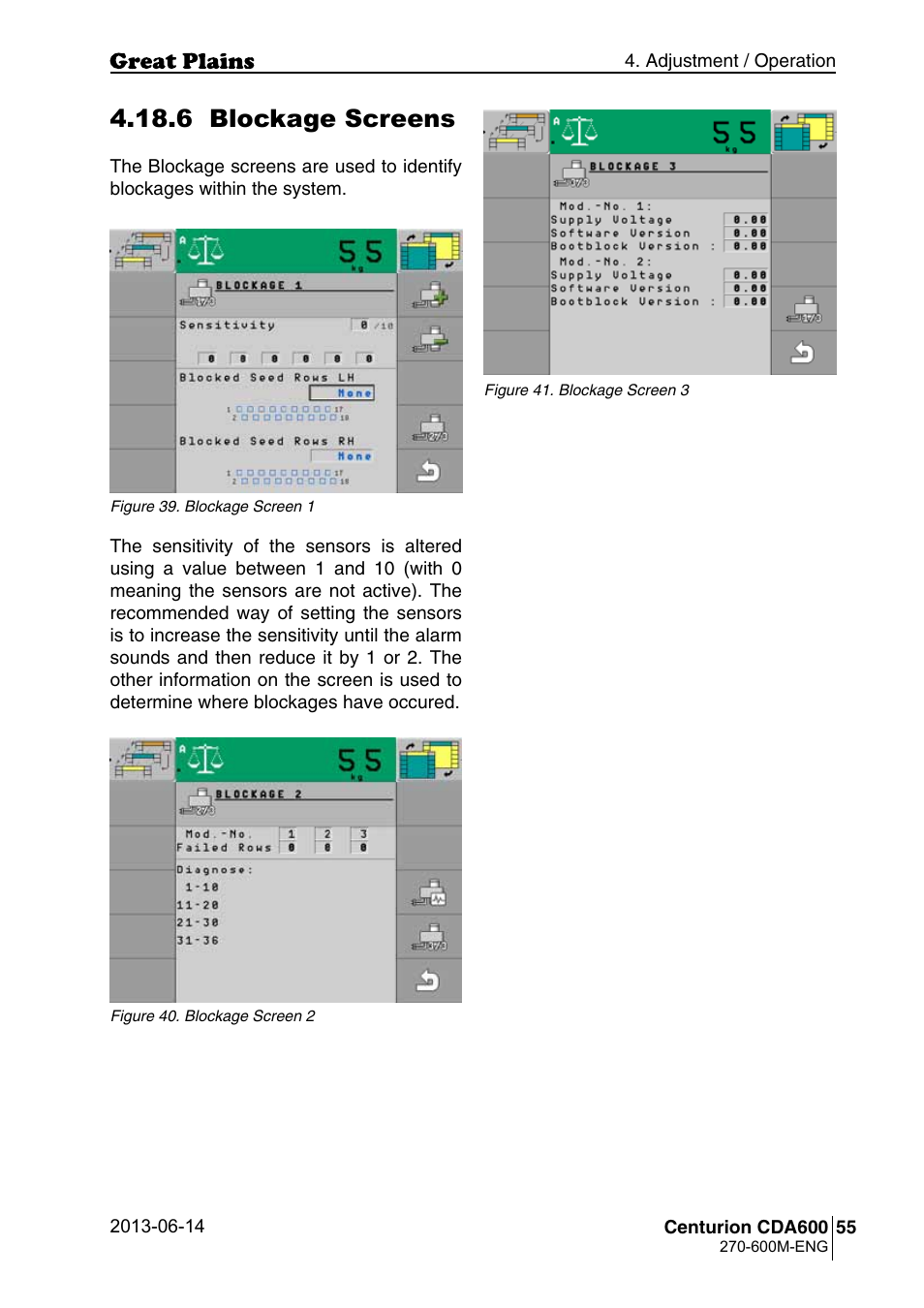 6 blockage screens | Great Plains CDA600 Operator Manual User Manual | Page 57 / 92