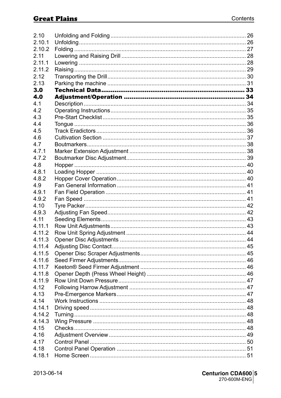 Great Plains CDA600 Operator Manual User Manual | Page 7 / 92