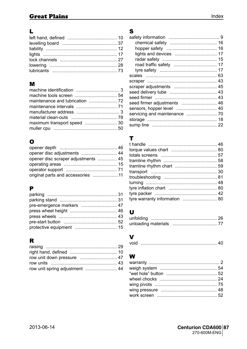 Great Plains CDA600 Operator Manual User Manual | Page 89 / 92