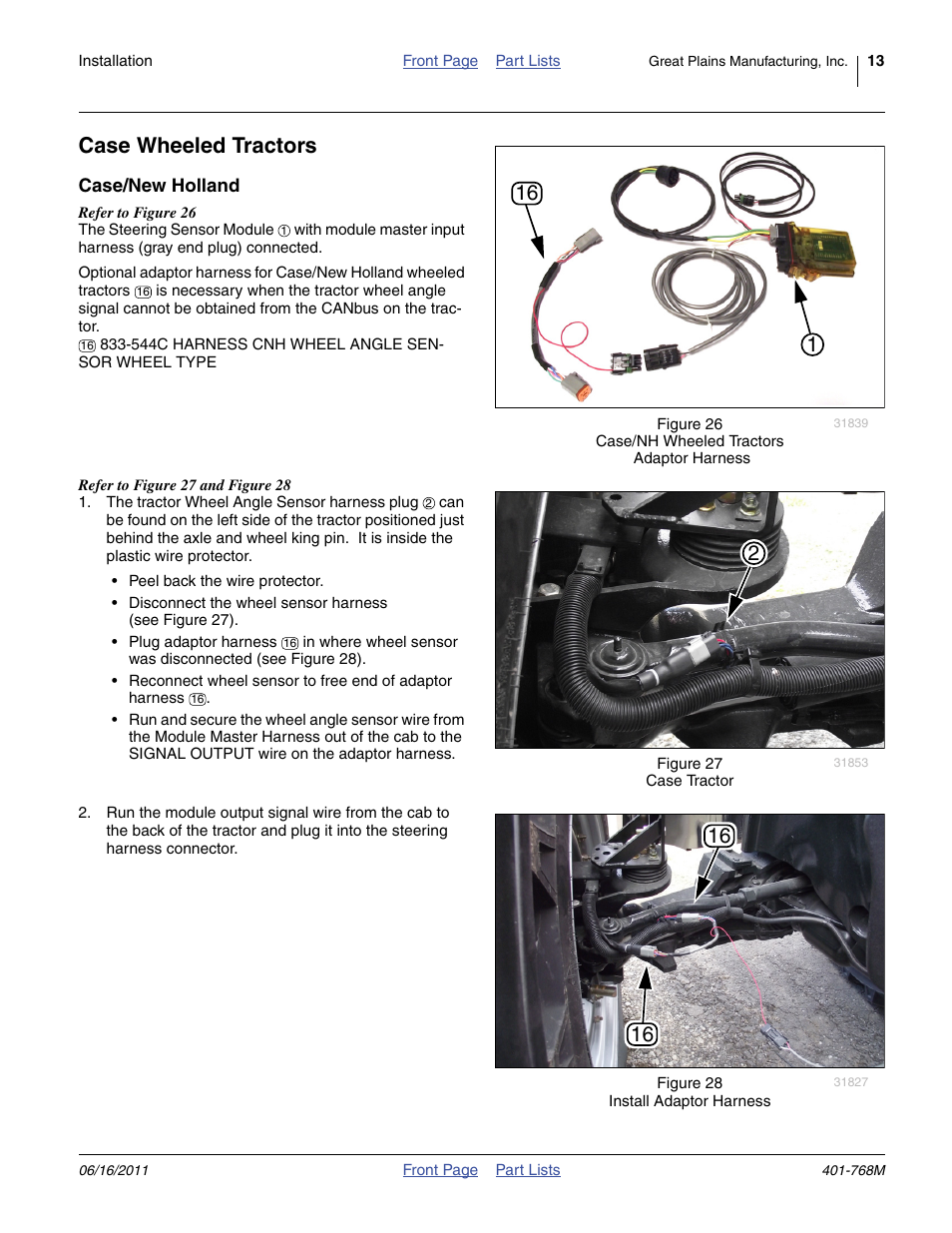 Case wheeled tractors | Great Plains 3PYPA Planters User Manual | Page 13 / 14