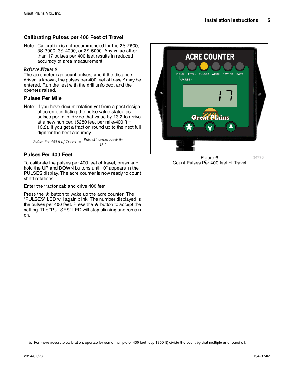 Great Plains Electronic Acremeter User Manual | Page 5 / 34