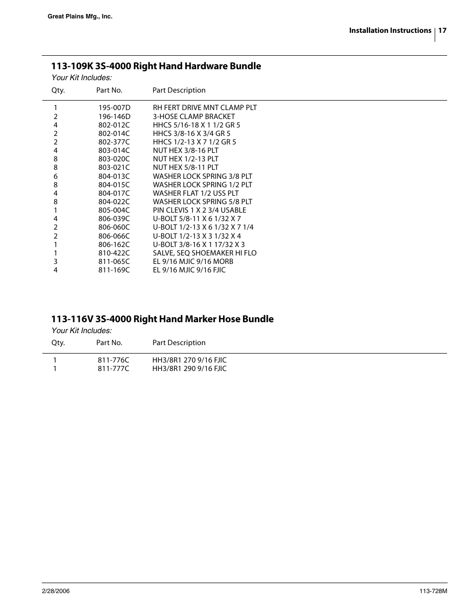 Great Plains 4000-3S Assembly Instructions User Manual | Page 17 / 17