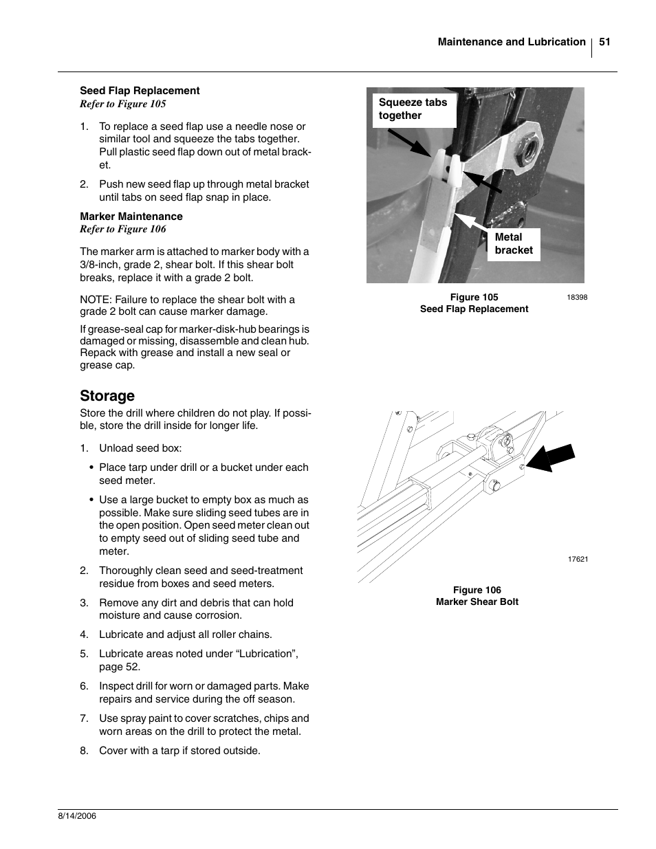 Storage | Great Plains 2420F Operator Manual User Manual | Page 53 / 64