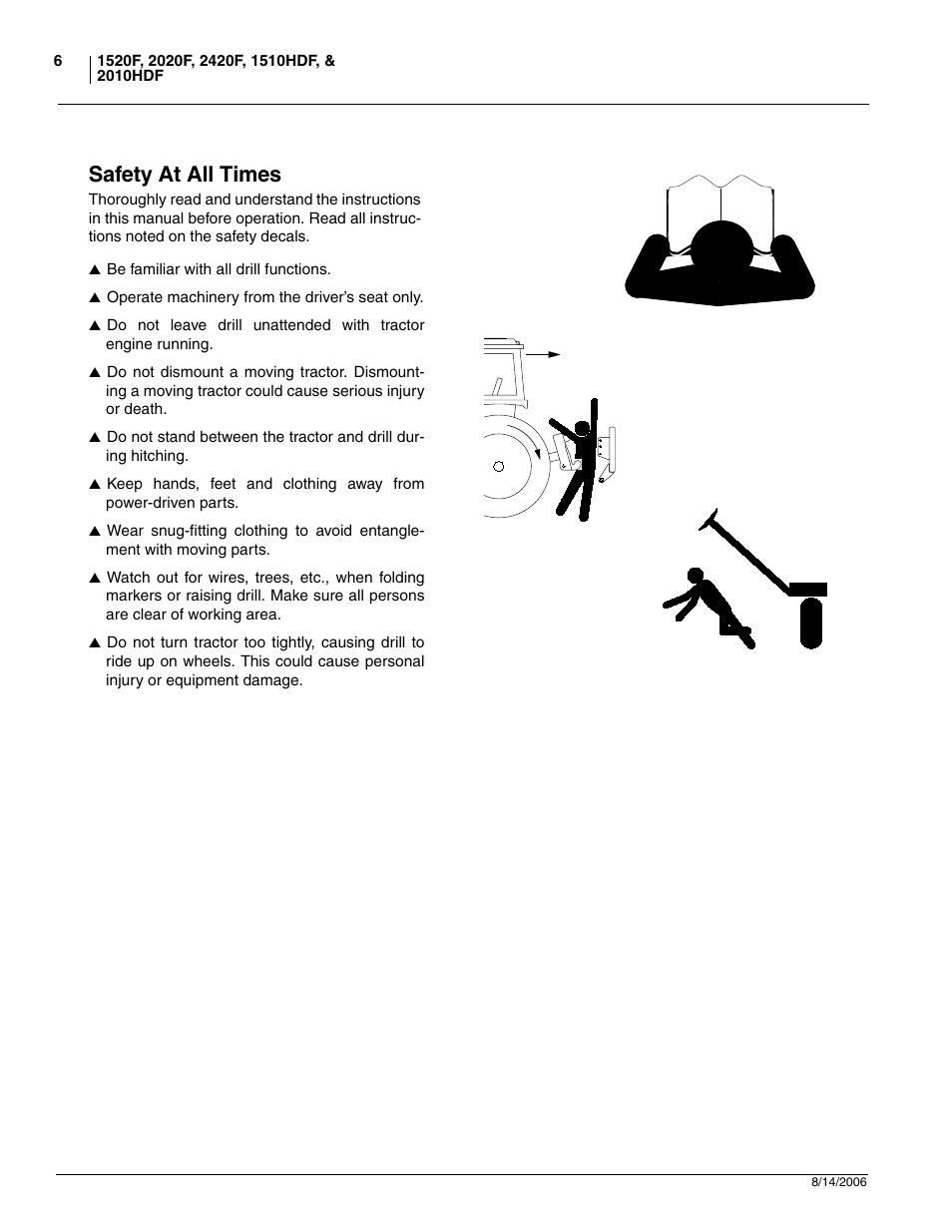 Safety at all times | Great Plains 2420F Operator Manual User Manual | Page 8 / 64