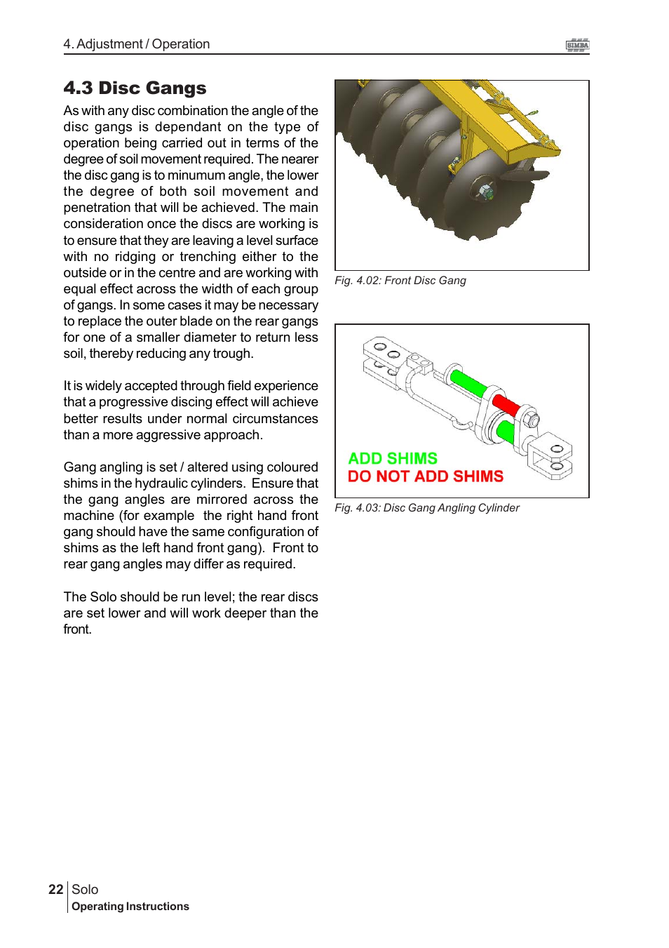 3 disc gangs | Great Plains P15240 Serial No 12880 User Manual | Page 22 / 40
